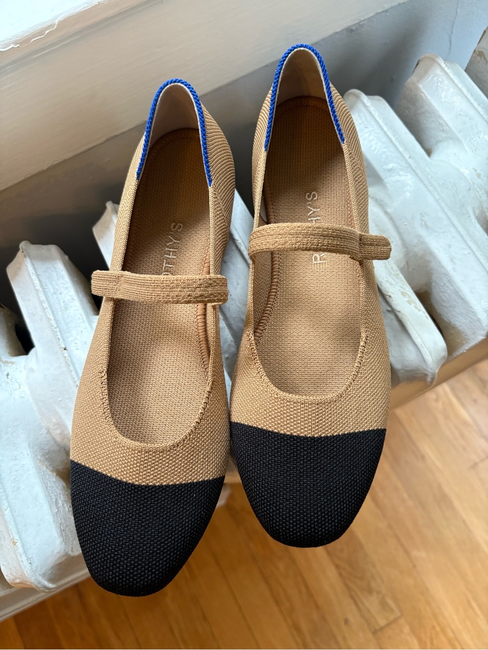 Rothy's Square Mary Jane in Wren Captoe